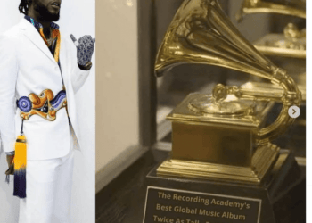 Burna Boy Grammy Award Plaque