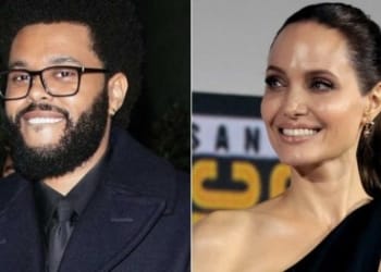 angelina jolie the weeknd twin in black as they head out for dinner together sparking dating rumours again 001
