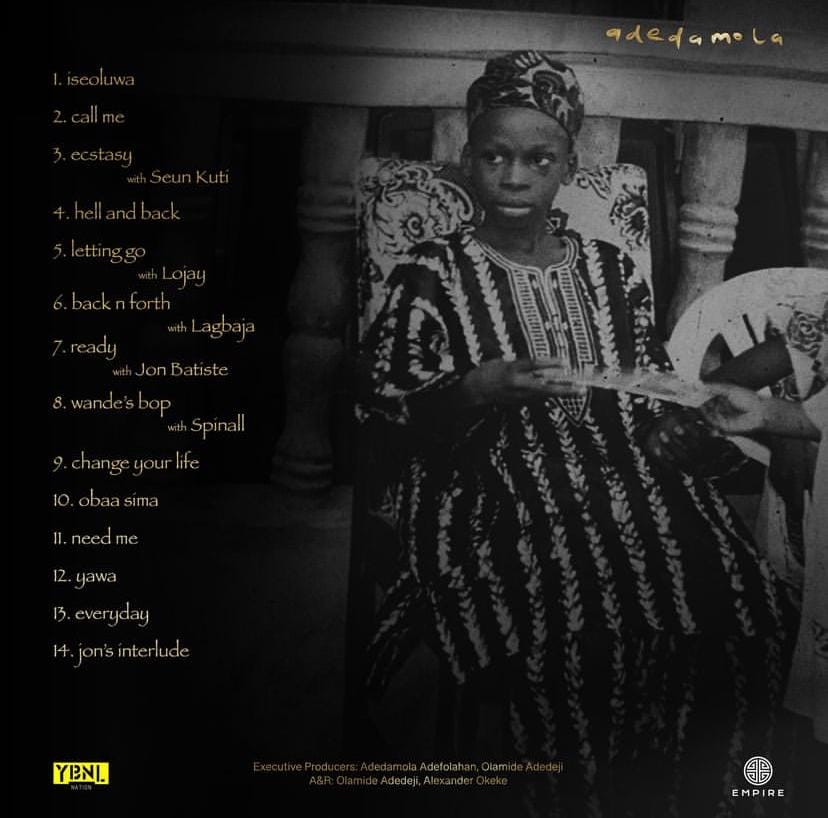 Fireboy DML - adedamola Official Tracklist