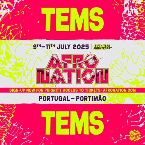 Tems Makes History as First Female African Headliner at Afro Nation Portugal