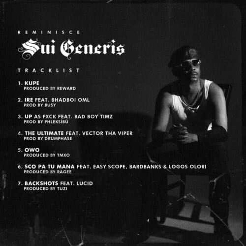 Reminisce Drops Sui Generis Tracklist