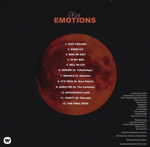 CKay - EMOTIONS Tracklist